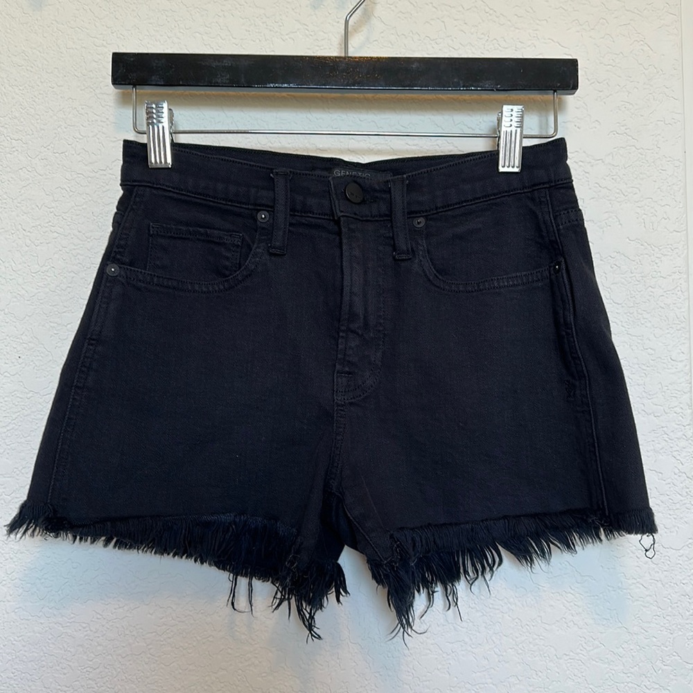 Super soft black denim shorts